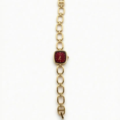 Burgundy Link Luxe Watch
