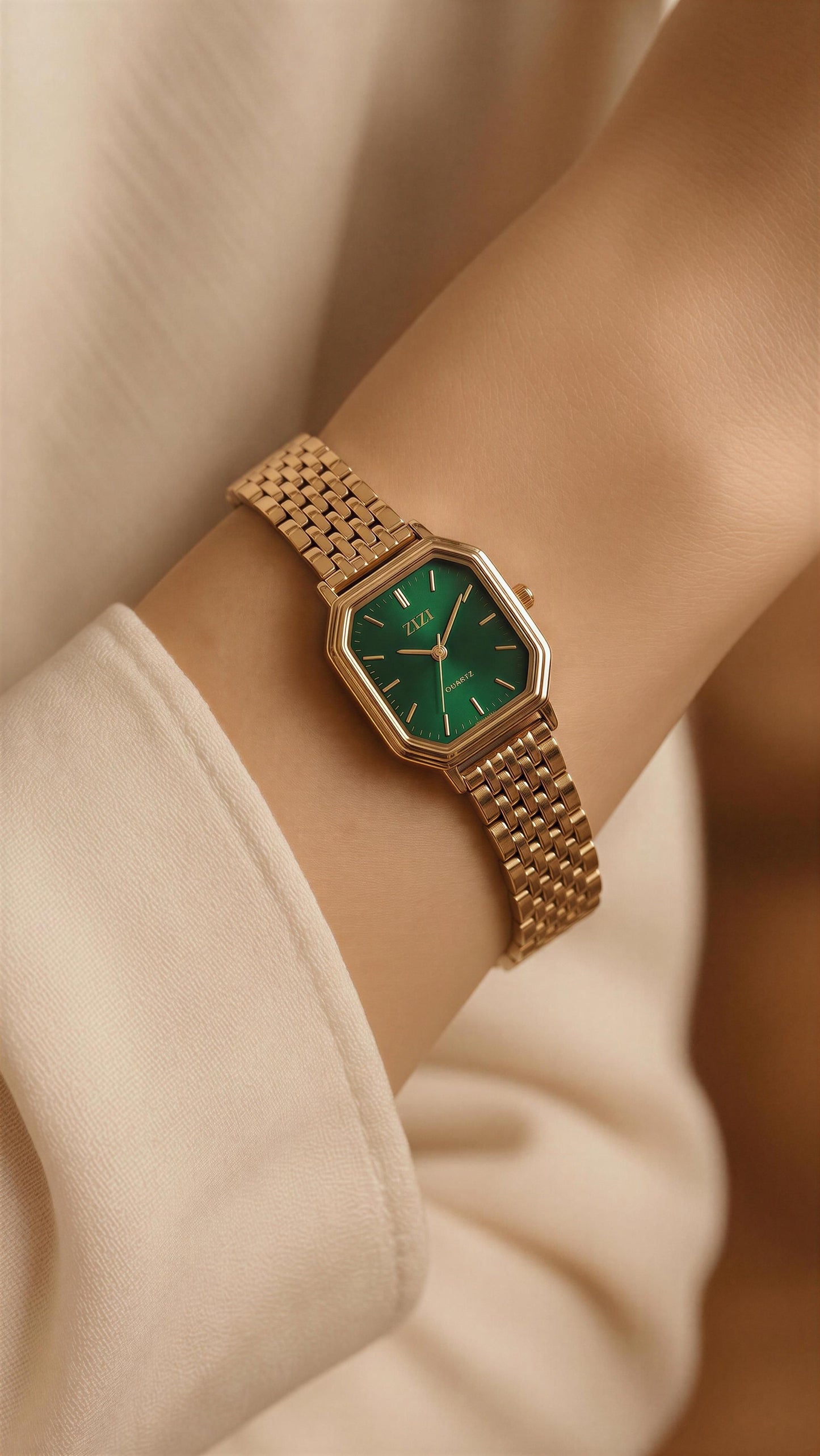 Emerald Link Luxe Watch