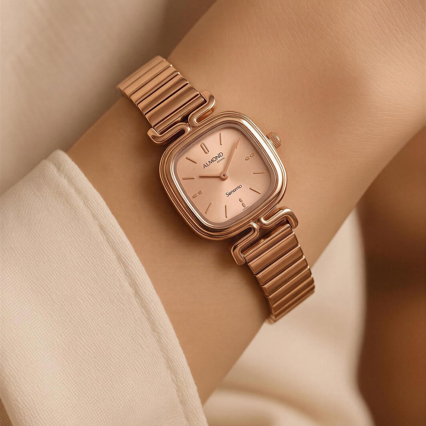 Rosé Muse Watch- Gold Tone Watch