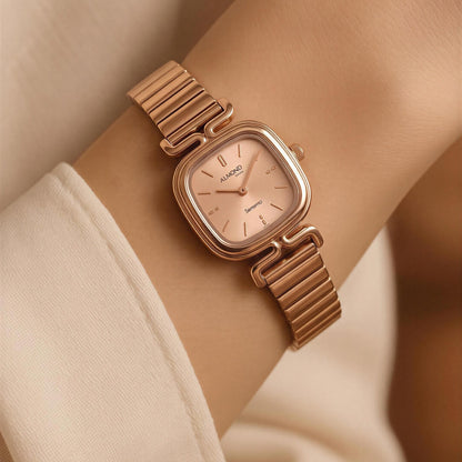 Rosé Muse Watch- Gold Tone Watch