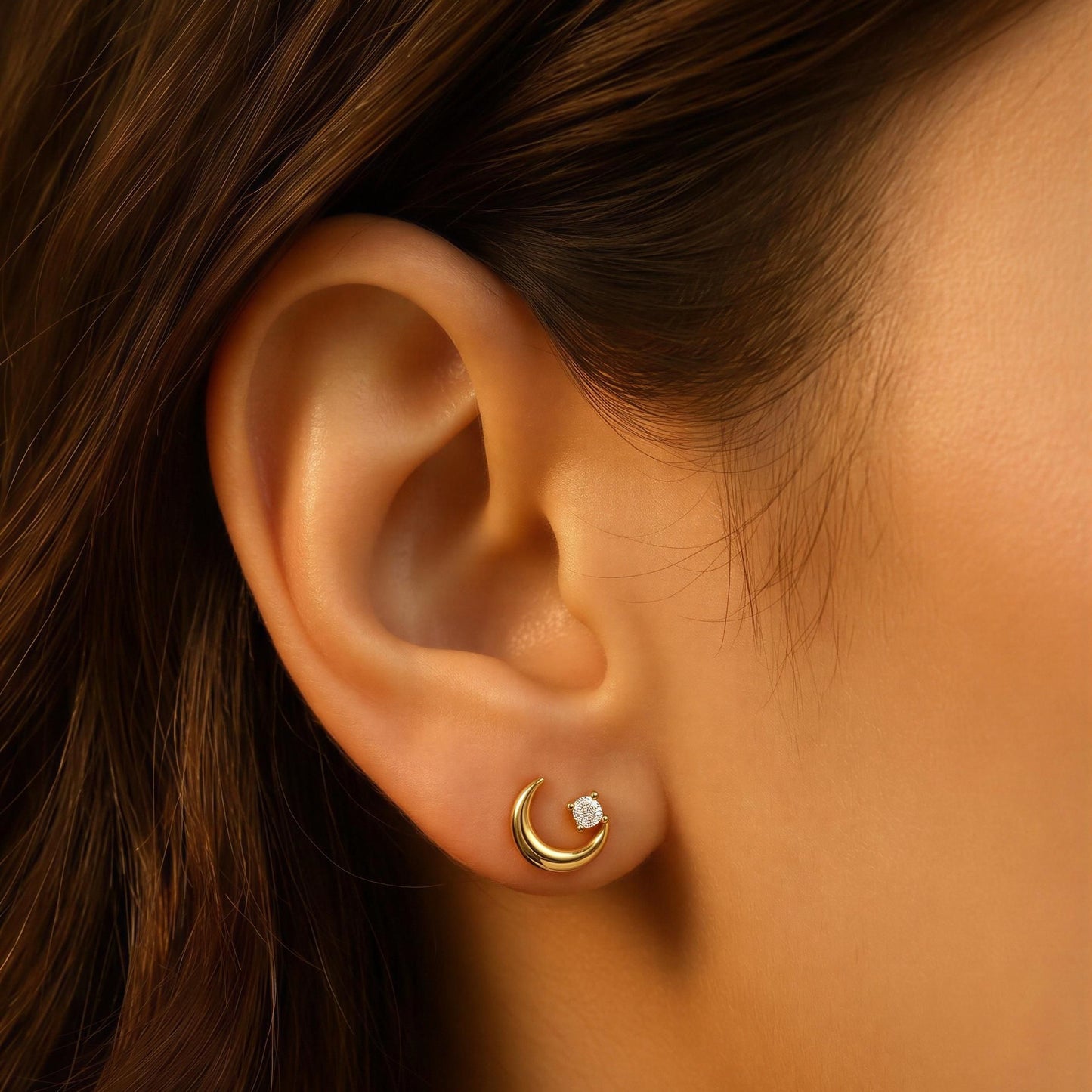 Celeste Ball Back Stud Earrings