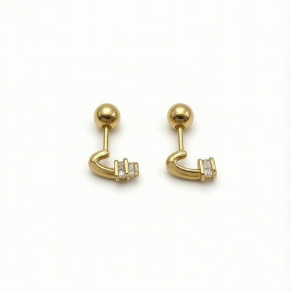 Celeste Ball Back Stud Earrings