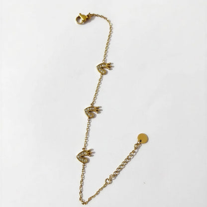 Crowned Hearts Adjustable Bracelet