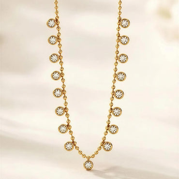 Avira Crystal Cascade Necklace