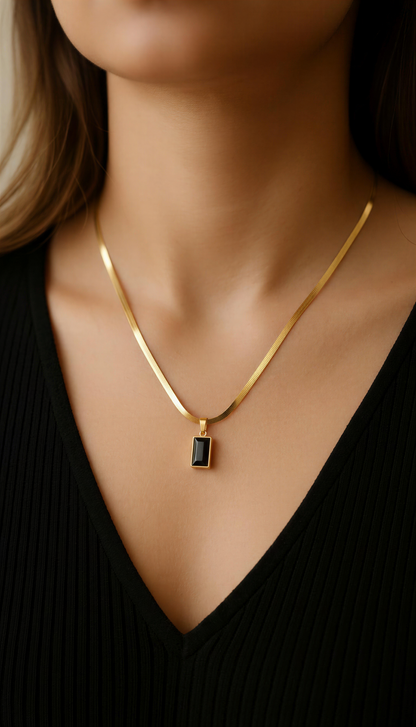 Ashara Noir Luxe Pendant Necklace